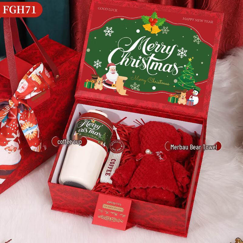 Festive Coffee Cup & Towel Gift Set