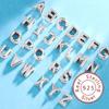 Classic 26 letters A-Z Copper Metal Bead Components Ideal Designed For Authentic Original beaded bracelets necklaces, Ideal Designed For High Quality
