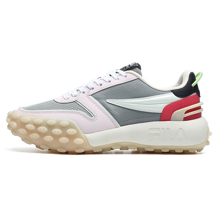 Fila Gara Fabric Trendy Color Block Low Top Casual Shoes Women Sneakers Gray Pink F12W213111FSR