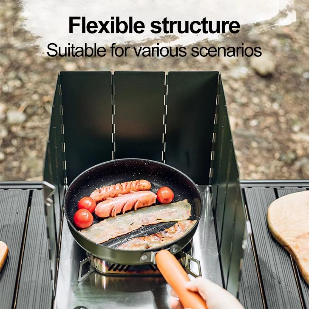 Windproof Kitchen Gas Stove Screen Metal Alloy Stove Windscreen Outdoor Stove Wind Shield  Outdoor