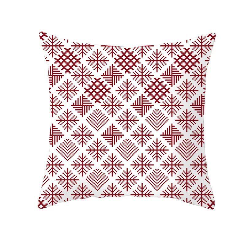 Classic Red Plaid Christmas Pillowcase Festive Home Decoration Gift Pillow Cushion Cover