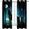 Ready-made Modern WildWolf AnimalWindow Curtains For Kids Bedroom Living Room Bathroom Kicthen Door Hall Cupboard Home Decor2Pcs