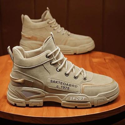 Martin Stiefel Herrenschuhe Frühling und Herbst neue atmungsaktive High-Top Schuhe Herren Arbeitsschuhe kurze Stiefel Freizeitschuhe Herren
