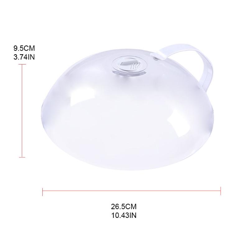 ABS Microwave Splatter Cover Transparent Cover Microwave Plate Cover Lid with Handle and Adjustable Steam Vents Holes