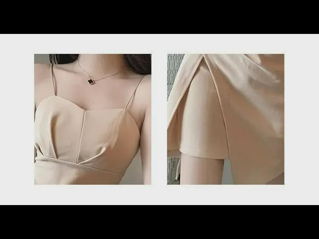 2024 Summer French Sexy Irregular Sling Dress