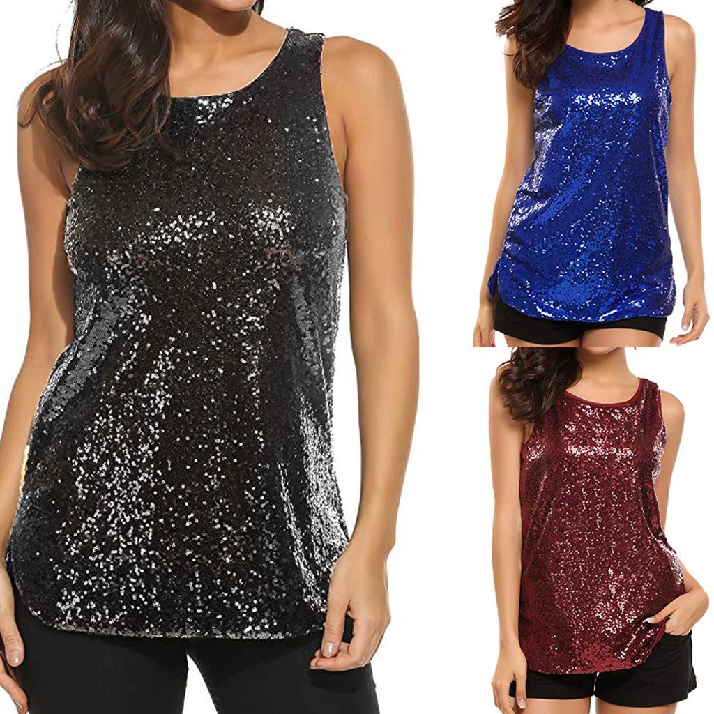 sequin vest womens