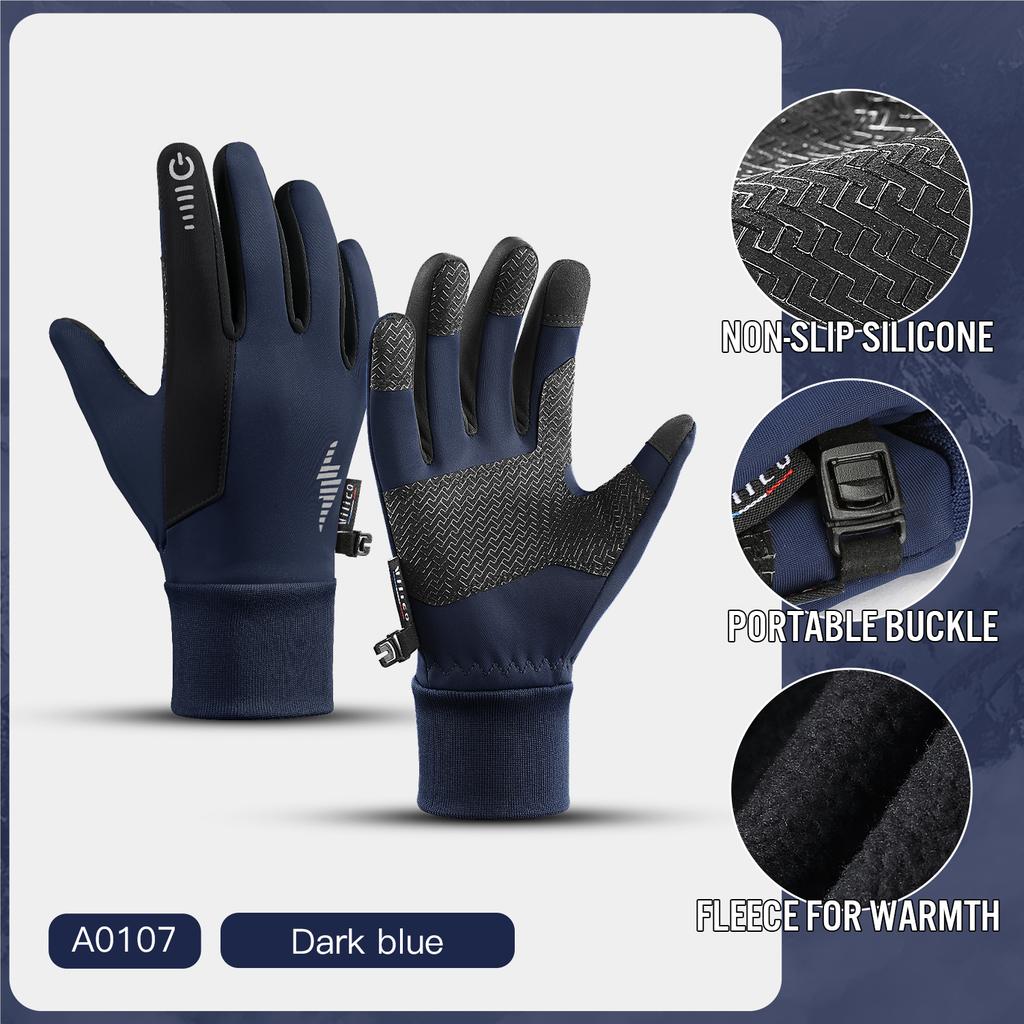 Winter Sports Warm Gloves Men Women Touch Screen Ski Cycling Cold-Proof Outdoor Plus Velvet