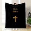 Heilige Bibel Kreuz Decke Gedruckte Decke für Wohnzimmer Bett Sofa Mittagspause Weiche Gemütliche Decke für Freund Festival Geschenk