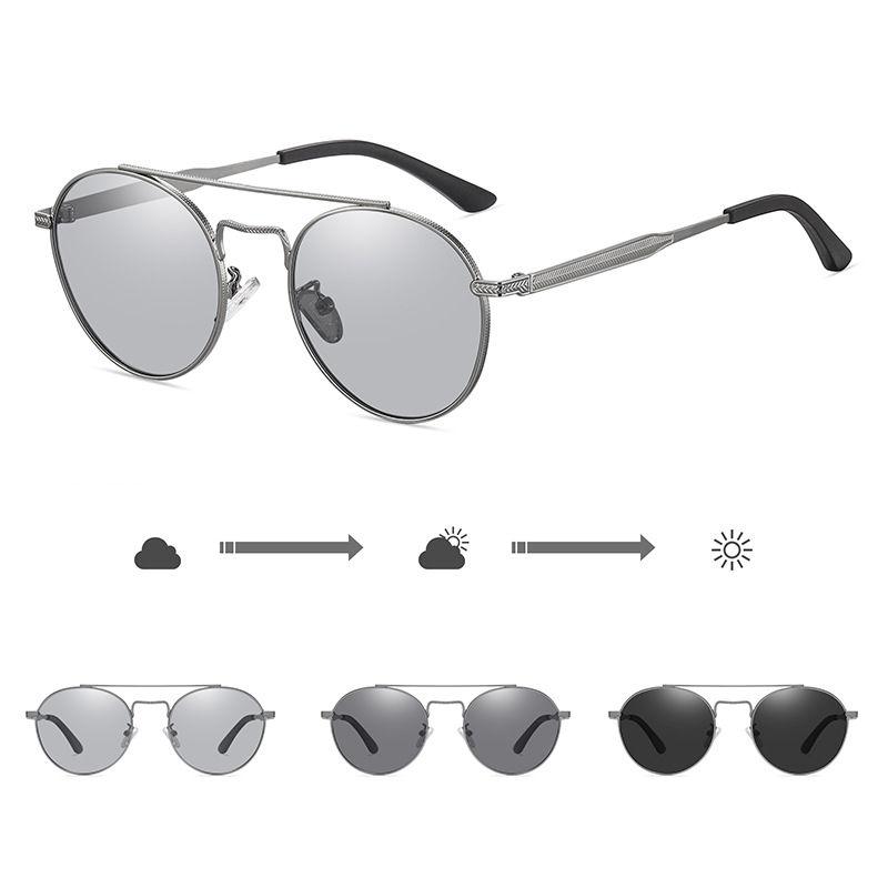

AORON Круглые Металлические Очки Хамелеоны Поляризационные Солнцезащитные Очки для Мужчин Женщин Спорт Рыбалка Антибликовые UV400 Очки Photochromic Lens