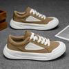 Men's Shoes Breathable Canvas Shoes 2025 Summer New Low-top Sports and Leisure Shoes Men's Soft-soled Versatile Thick Baseplate Shoes
