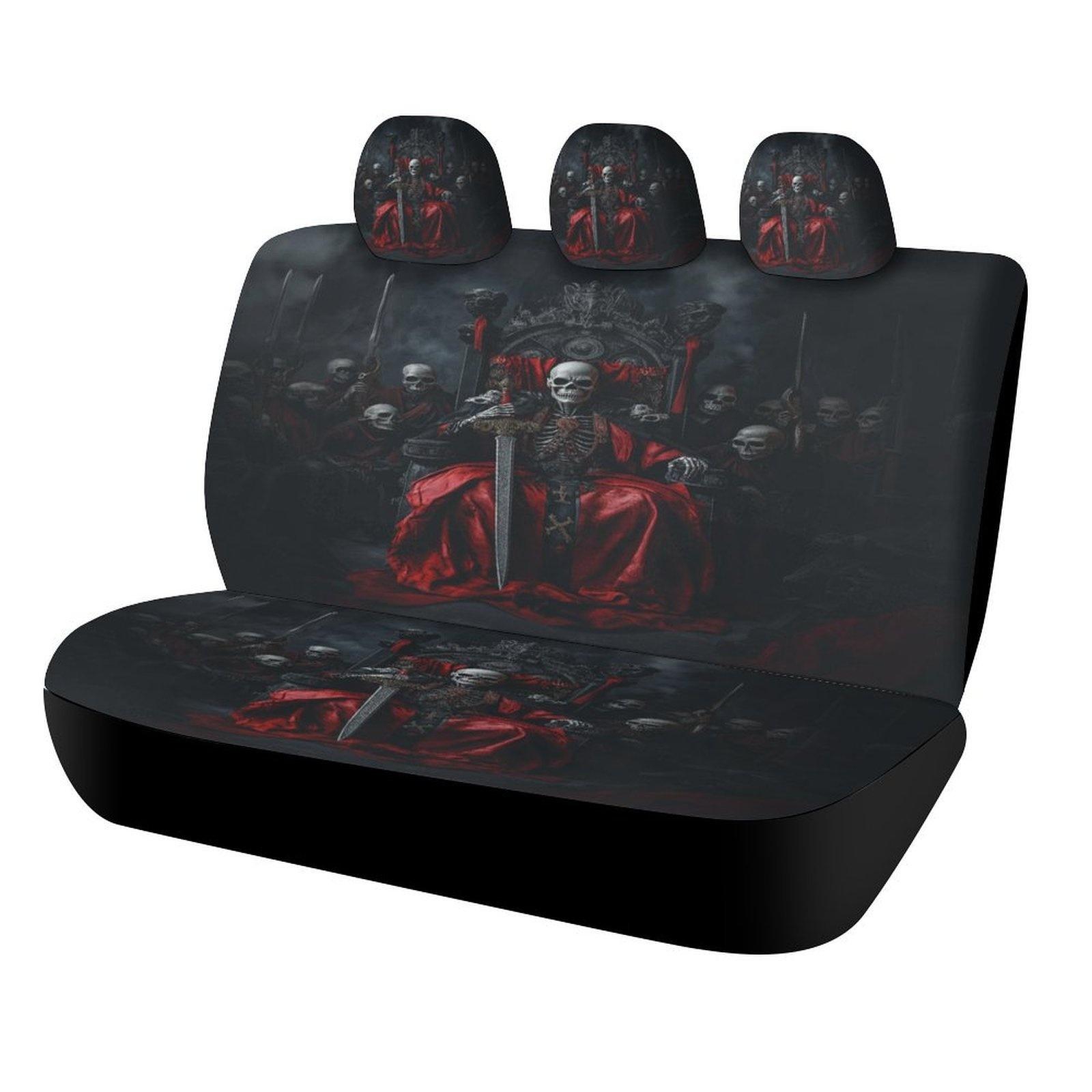 Red Skull Dark Designed Car Seat