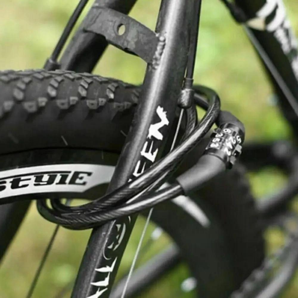 Heavy Duty Strong Motorcycle 4 Digital Code Mountain Bike Cycle Security Chain Padlock Fixed Password Anti-theft Lock