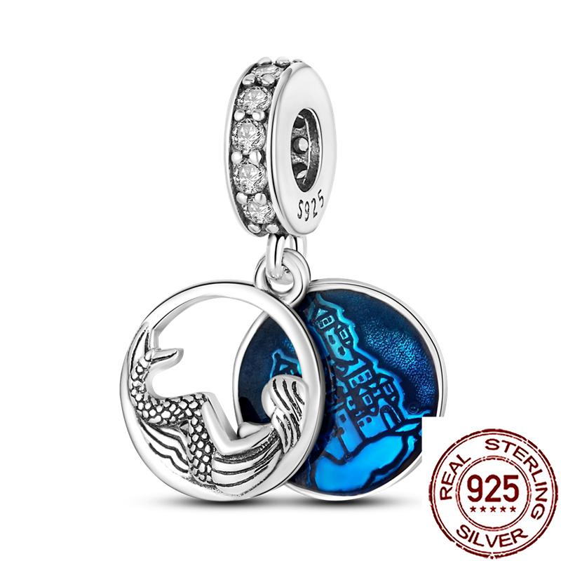 Charms Copper Angel Crucifix Cross Dangle Religious Beads Fit Snake Chain Bracelet Necklace Women Diy Jewelry