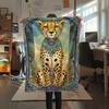 1 Stück Wunderschöne Flanelldecke mit Tierprint, Hohe Qualität, Bequem für alle Jahreszeiten, Heimdekoration, Wärme und Komfort, Perfekt für Weihnachtsgeschenke
