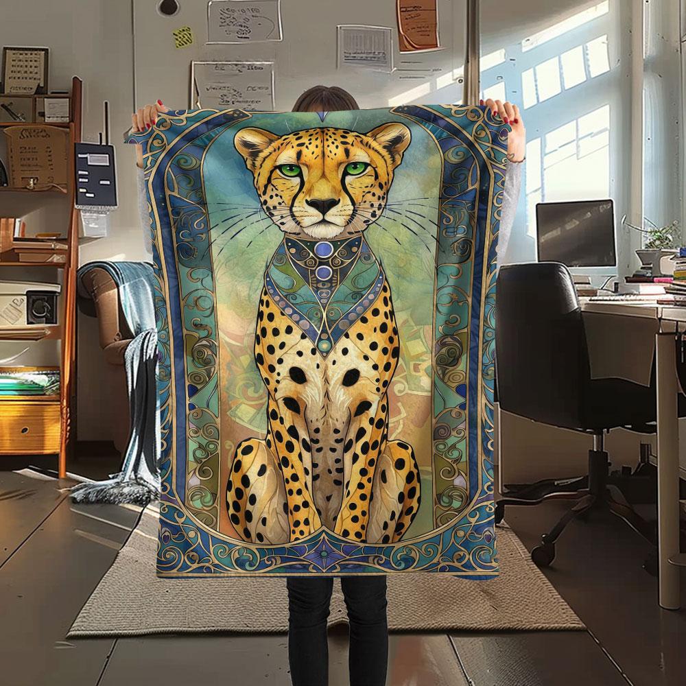 1 Stück Wunderschöne Flanelldecke mit Tierprint, Hohe Qualität, Bequem für alle Jahreszeiten, Heimdekoration, Wärme und Komfort, Perfekt für Weihnachtsgeschenke