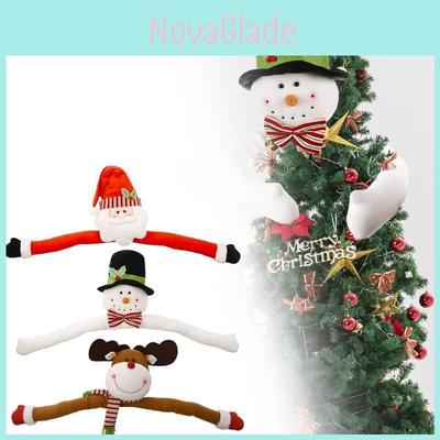Charming Christmas Tree Topper With Creative Cartoon Santa Claus For Festive Decor