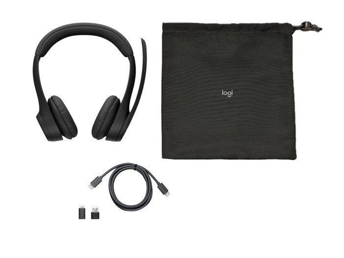Micro-casque - Bluetooth - sans fil - USB-C via un adaptateur Bluetooth - Logitech - Logitech Zone 305 - Micro-casque - sur-oreille