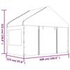 VidaXL Belvédère avec toit blanc 4,08x2,23x3,22 m polyéthylène, tente de fête, chapiteau, abri à auvent, pavillon, tente 362631