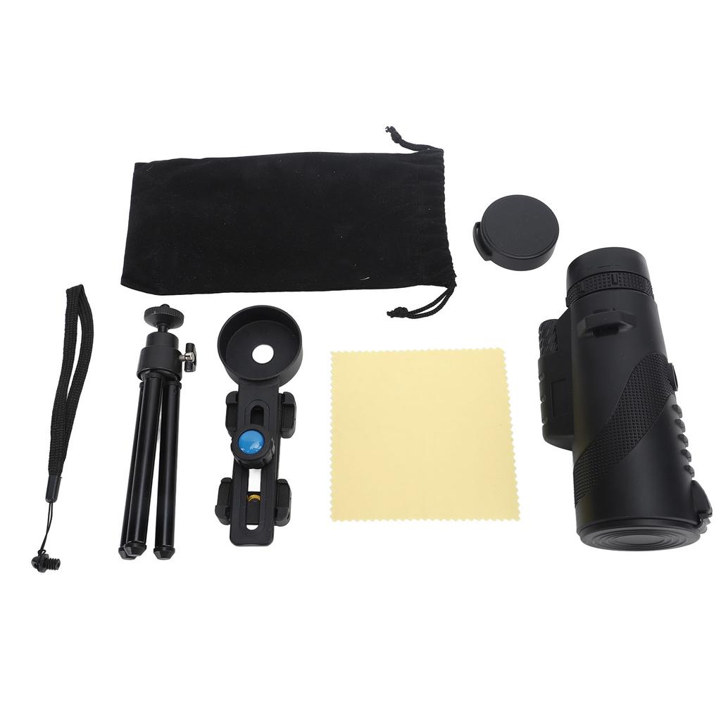 50x60 Monocular Binoculars for Smartphone High Power HD Indoor Bird Watching Monoculars Black Cell