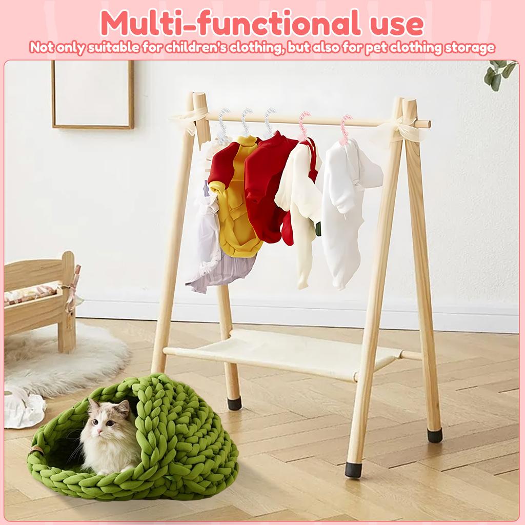 12 Pcs Pearl Hanger Bow Tie Beads Kids Clothes Bride Hanger Dress Wardrobe Closet Storage Rack Dry Organizer for Baby Girls Boy