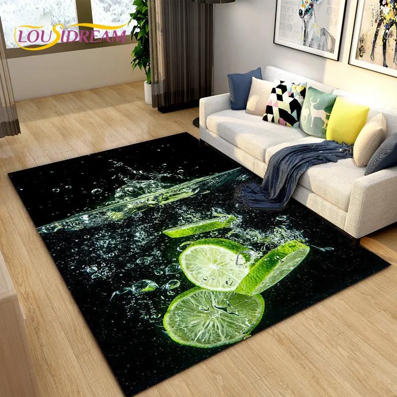 Fruits Series Kitchen Area Rug Carpet for Living Room Bedroom Playroom Sofa decor home Non-slip rug Floor Mat Soft