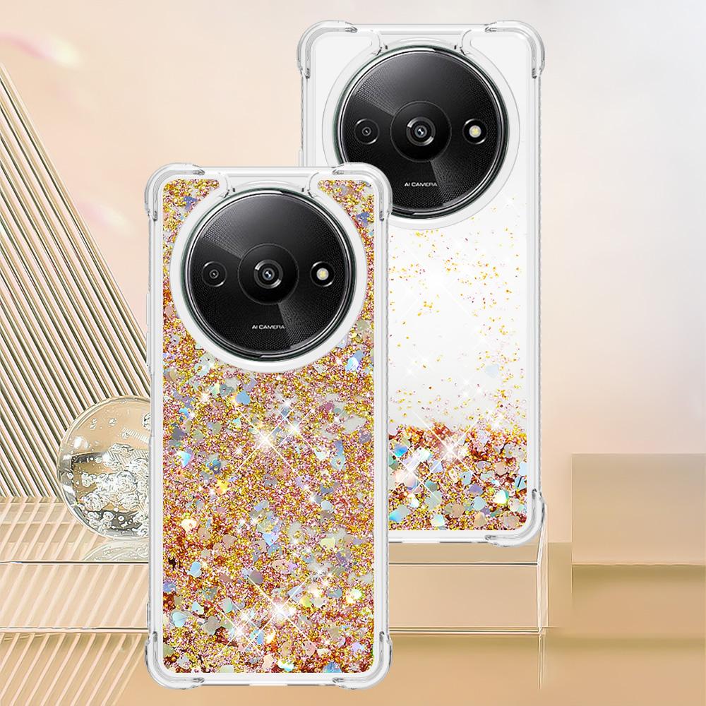 

For Xiaomi Redmi 14C Case Bling Glitter Case For Redmi 14C 14R 5g Flowing Liquid Silicone Soft Clear Shockproof Quicksand Cover For Redmi 14R