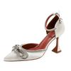 High Heels Shoes For Women  Women Summer Ankle Strap Heels Shoes Red Bottoms For Women Satin Platform Heels Lady Shoes