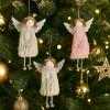 Cute Christmas Angel Doll with Bell Girl Doll Hanging Ornament New Year Gift