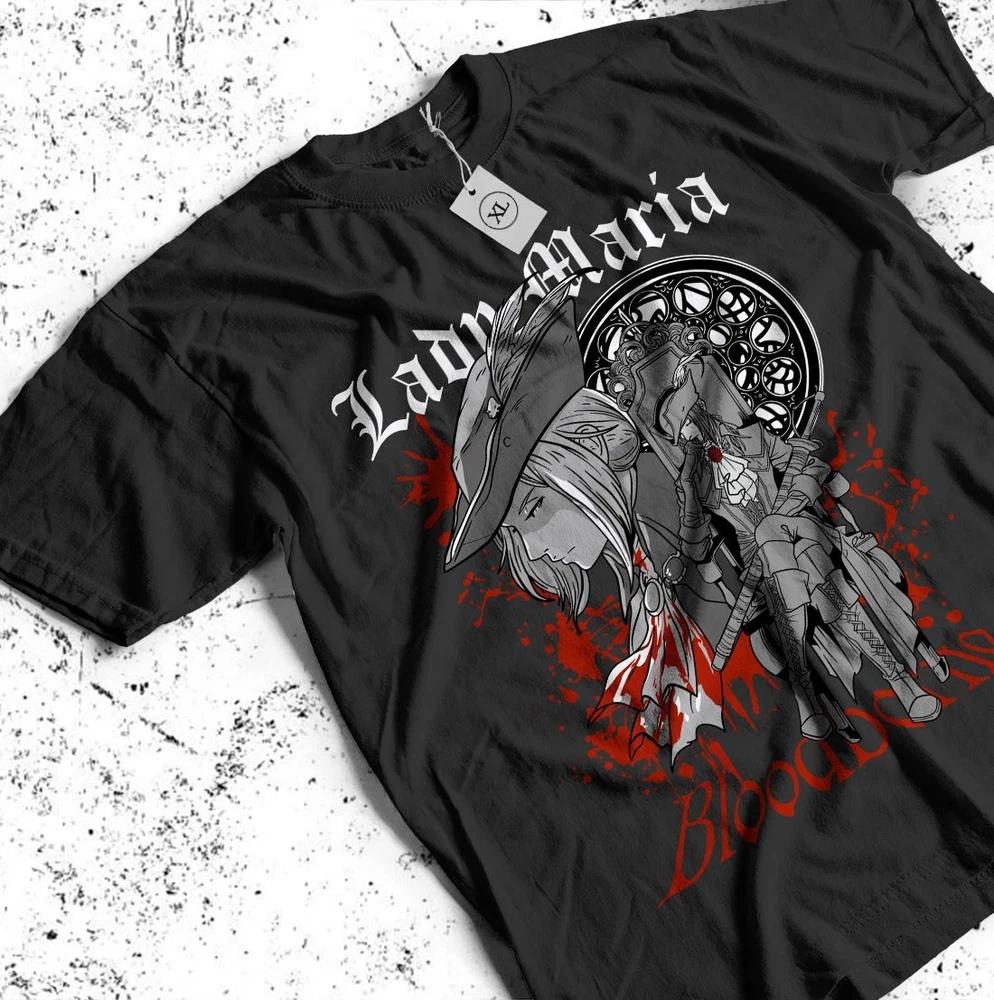 Bloodborne Lady Maria Tshirt Soulsborne Bloodborne Hunters Mark Gaming Shirt S
