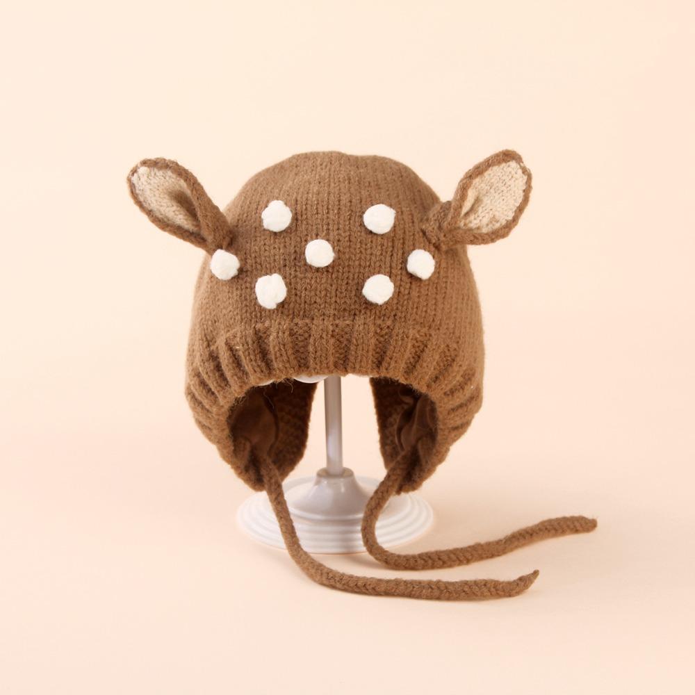 Teplá kojenecká pletená čepice Rozkošná dětská čepice Nové čepice pro miminka Jelenče Batole