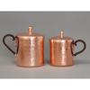 Copper -hammered glass cup, 350ml, 550ml, for coffee and tea