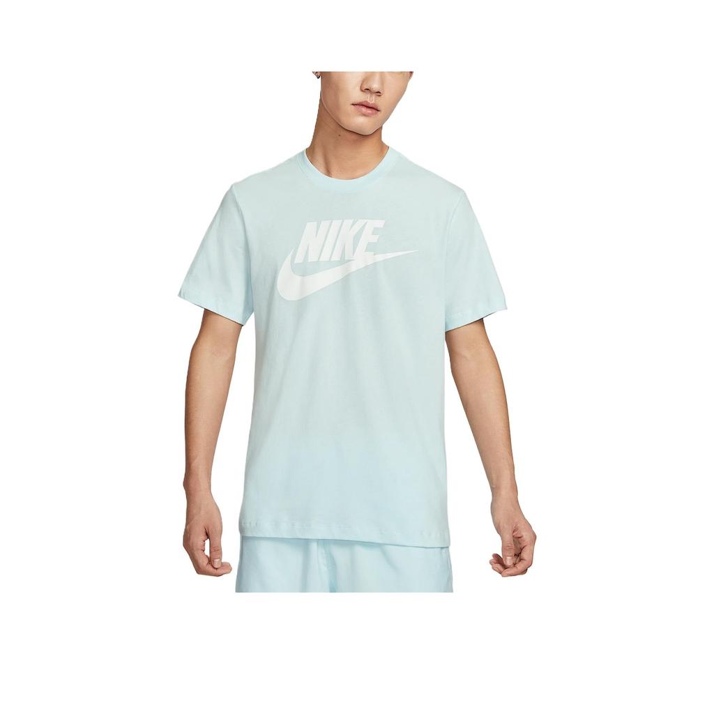 Nike Comfortable Fashionable Simple Versatile Short Sleeve T-Shirt Men Tops Light-Blue AR5005-474