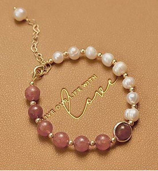 Pulseira Elegante de Pérolas Barrocas de Água Doce - Design Simples Europeu e Americano para Mulheres