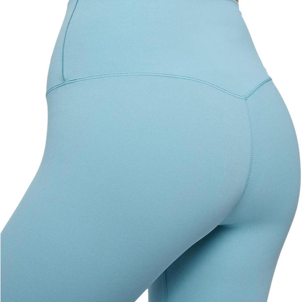 Nike Zenvy Serie Air Semplici Monocolore Comodi Asciugatura Rapida Vita Alta Pantaloni Sportivi Donna Pantaloni Blu-Verde Denim DQ6016-464