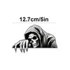 Car Mirror Stickers Decor Scary Skull Decoration Stickers Waterproof Adhesive Automotive Decoration Fade-Proof Automotive