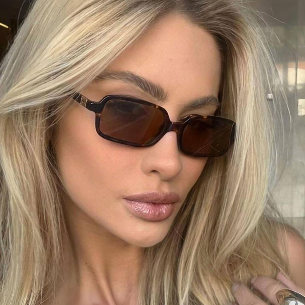 Modne małe kwadratowe okulary przeciwsłoneczne w stylu europejsko-amerykańskim - Unisex Street Style z wysokiej klasy wykończeniem