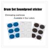 6Pcs/Sheet Silicone Drum Mute Pad Instrument Accessories Stickers Snare Drum Muffler Reusable Tone Control