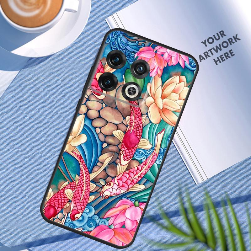 Ying Yang Koi Fish Case For OnePlus 11 12 9 10 Pro 10R 9R 8T 10T 12R Nord N10 N20 N30 2T CE4 CE 2 3 Lite Cover