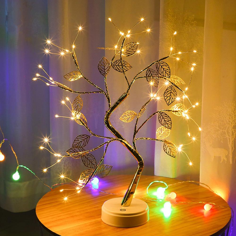 Warm White Light Tree Shape Lamp 72 LEDs Leaf Tree Lamp Energy Saving Decorative Lamp  Christmas