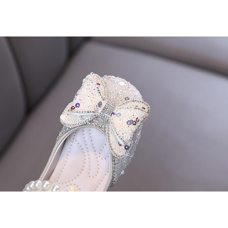 Autumn new style ladylike baby girl girls' princess rhinestone flat shoes, leather shoes, dance performance shoes