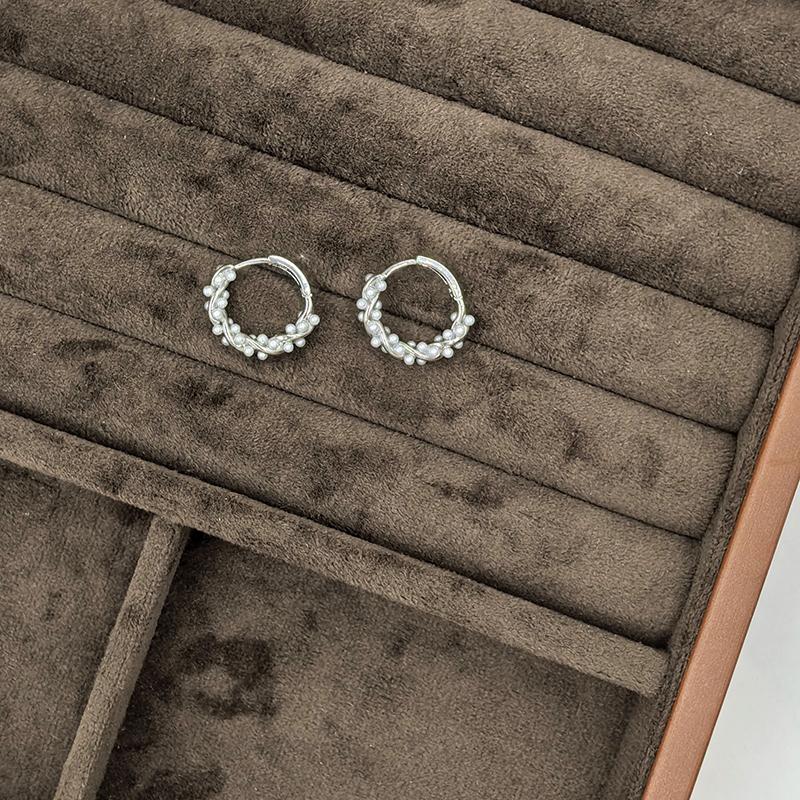 

New 925 Sterling Silver Pearl Stud Earrings Personalized Charm Women Earrings Birthday Gift for Friends Exquisite Jewelry платиновий