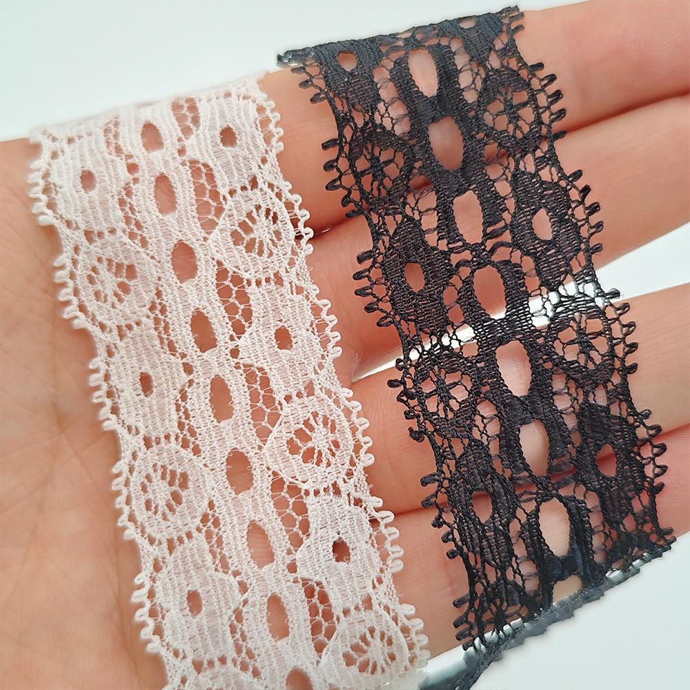 Elastic Lace Ribbon Shoelaces for Ballet Flats and German Trainers, Black & White Silk Cord, 1 Pair