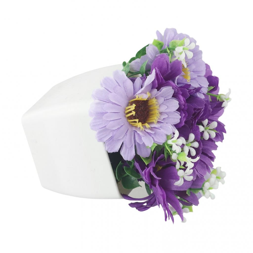 Modern Plastic Outdoor Artificial Flowers Fake Plants In Pot Garden Decoration