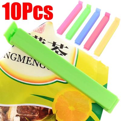 Lot de 10 ou 2 pinces de fermeture pour sachets alimentaires, portables, pour la cuisine, le stockage des collations, outil de rangement pour la maison