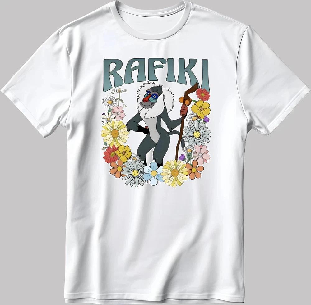 The Lion King Rafiki Floral White TShirt Size S4XL S