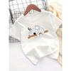 European Size Childrens Round Neck T-Shirt Casual Fashion Print Top