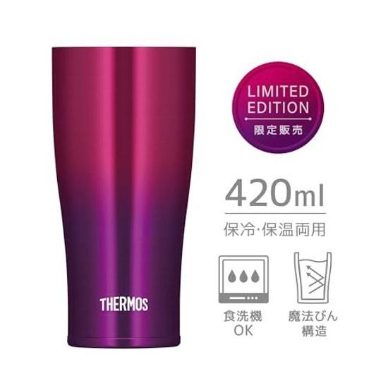 Thermos Vacuum Insulated Tumbler 420ml Cassis Gradation Dishwasher Safe Bottle Structure Heat Retention Cold JDE-422LTD CSS-G