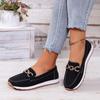 Fashion Metal Decoration Casual Women's Shoes 2024 Hot Sale Brand Loafers Women's Flats Women New Plus Size Solid Flat Low Heels