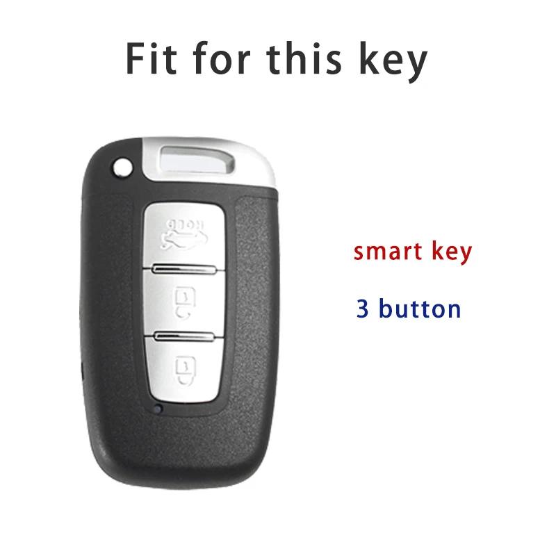 3 Buttons Soft Tpu Car Key Fob Shell Cover For Hyundai Genesis Coupe Sonata Ix35 For Kia Forte Sportage K2 K5 Smart Key Case