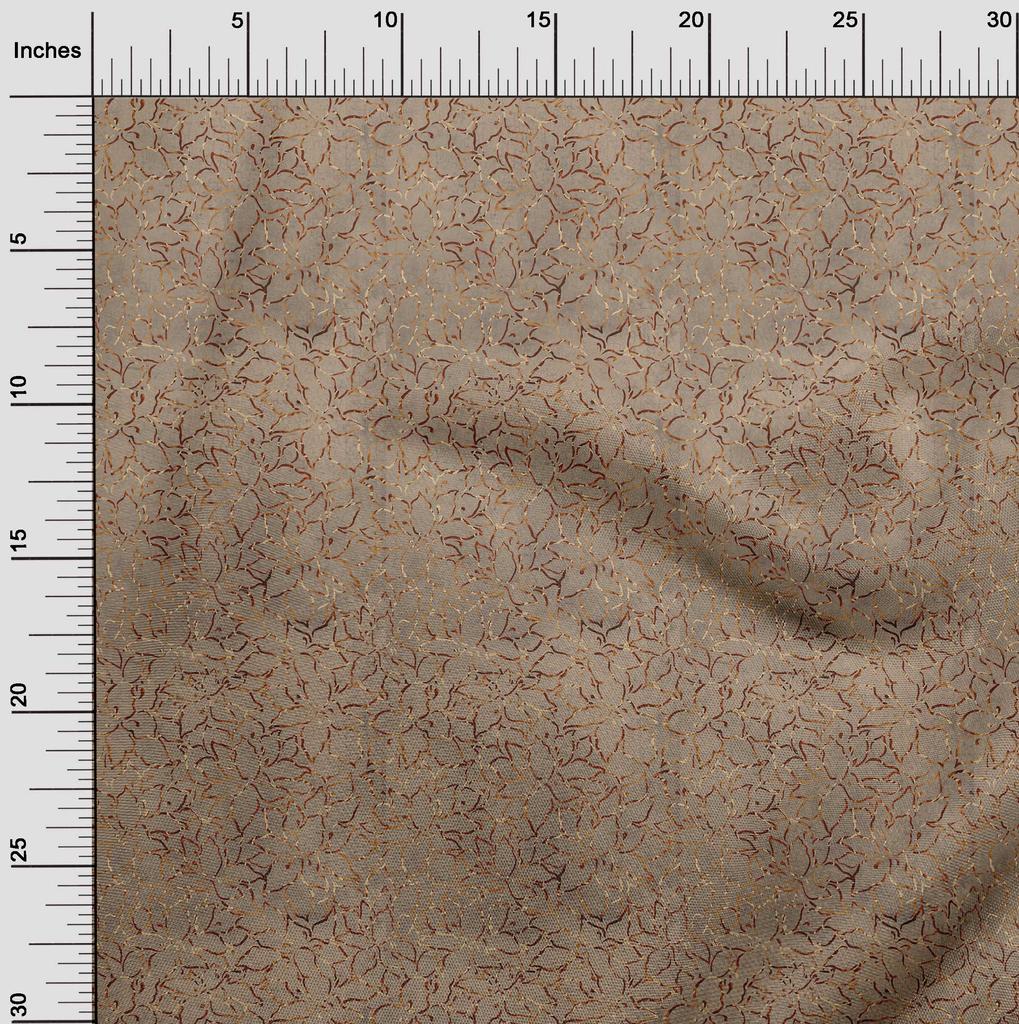 oneOone Cotton Flex Brown Fabric Aian Batik Sewing Craft Projects Fabric Prints By Yard 40 Inch